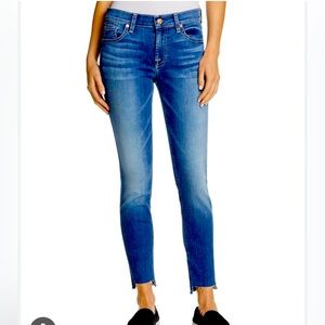 7 for All Mankind The Ankle Skinny Step Hem Jeans size 27